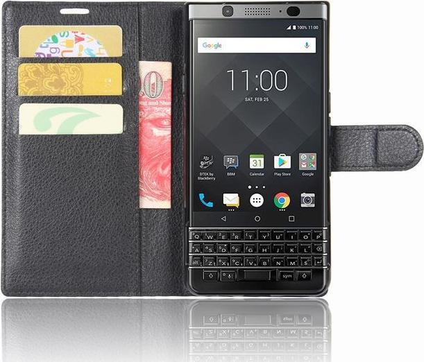 Produktbild MU Classic Litchi Leder Bookcover (Blackberry KEYone)