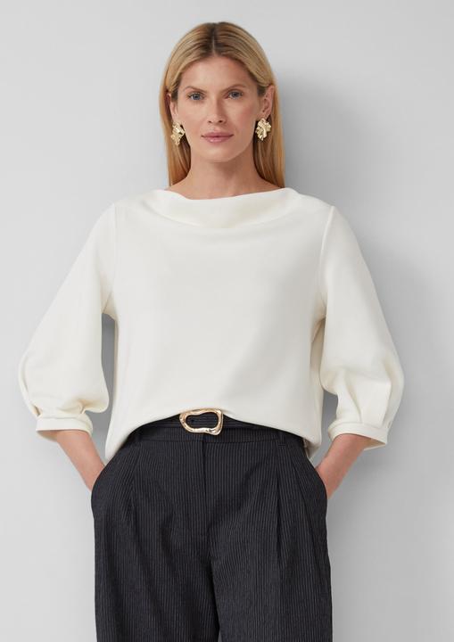 Produktbild s.Oliver Sweatshirt Weiches Sweatshirt aus Scuba mit Wasserfall-Ausschnitt (36)