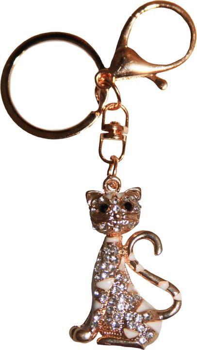 Actual product image Coastal Rhinestone Keyring Cat