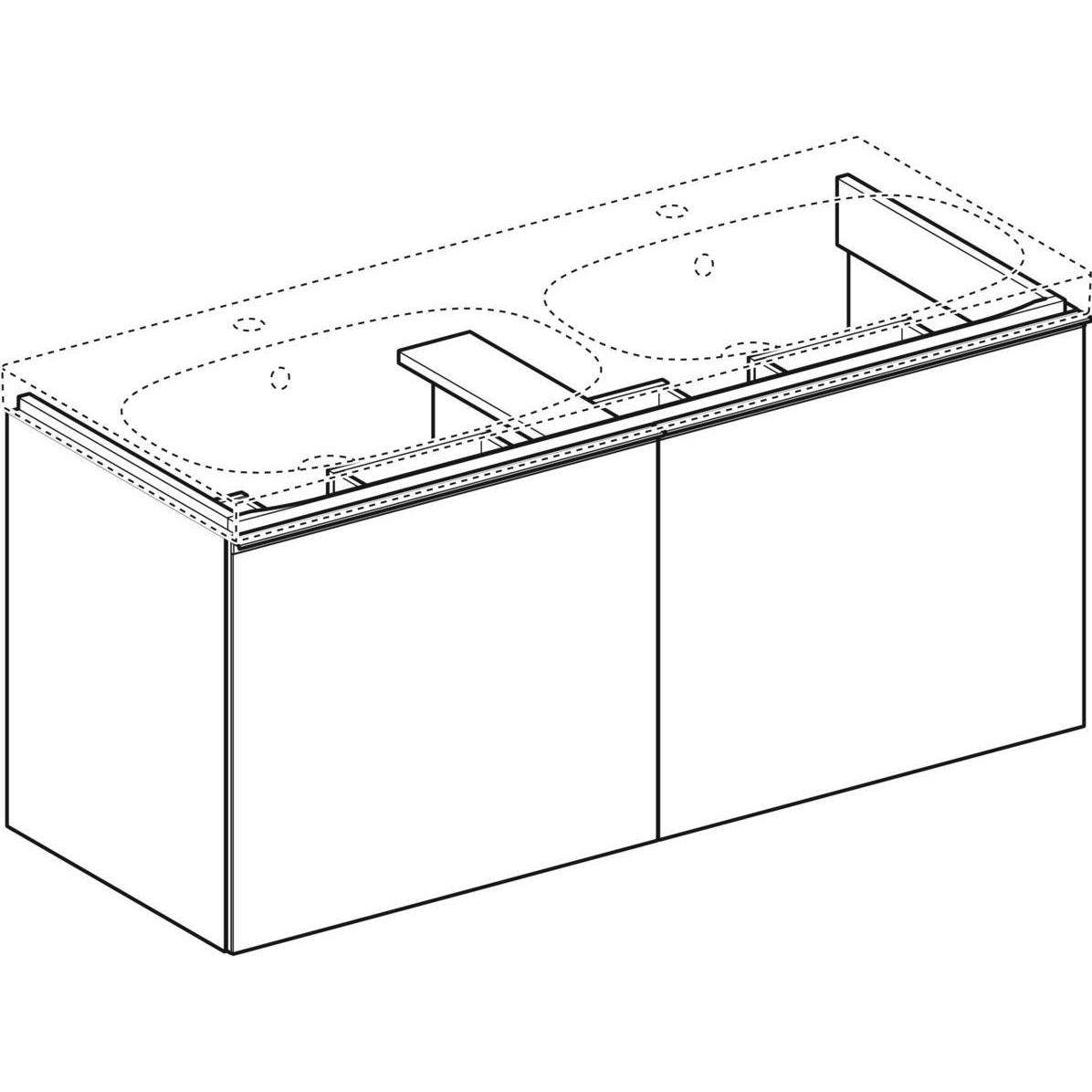 Thumbnail - Geberit, Waschbeckenunterschrank, 500.613.JL.2 (119 x 47.5 x 53.5 cm)