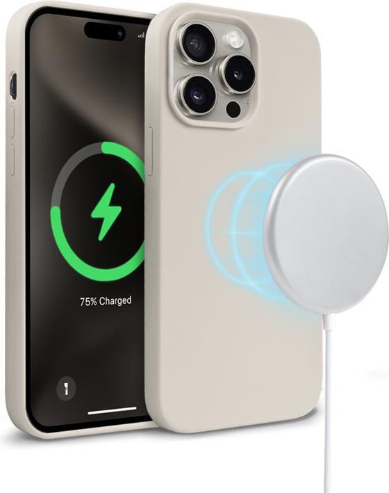 Actual product image Crong Colour Cover Magnetic - iPhone 15 Pro MagSafe case (stone without) (Apple iPhone 15 Pro)