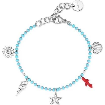 Brosway, Armschmuck, Steel bracelet with charms Chant BAH69, (18 cm, Steel)