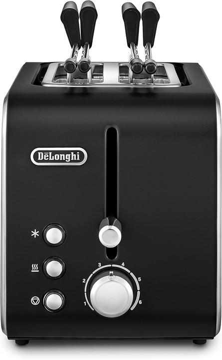 Image du produit De'Longhi De?Longhi CTX 2203.BK Grille-pain 2 tranches 550 W Noir, Argent