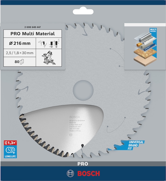Image du produit Bosch Professional Zubehör Lame de scie circulaire PRO Multi Material, 216 x 2,5 x 30 mm