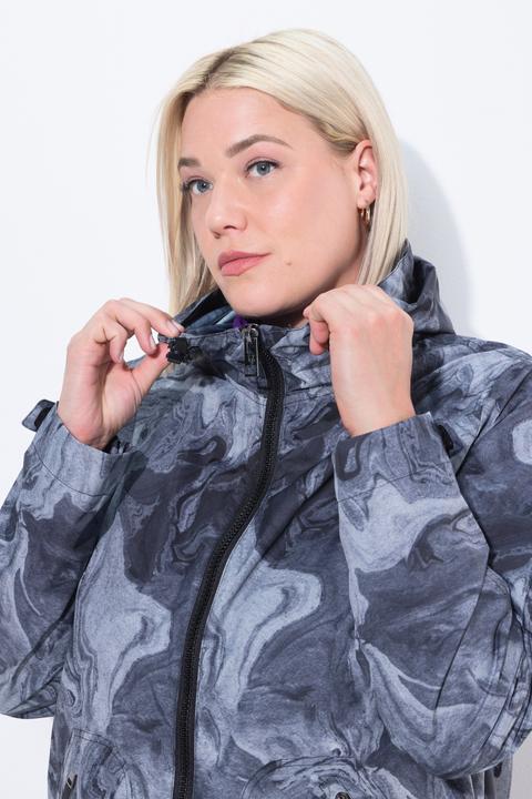Produktbild Ulla Popken Regenmantel, wasserdicht, A-Linie, Seiten-Zipper, Kapuze (58)