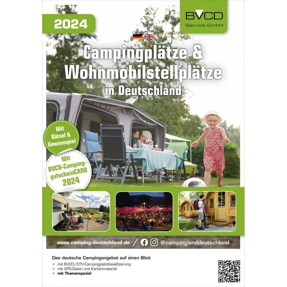 Campingplätze und Wohnmobilstellplätze in Deutschland 2024, Ratgeber von BVCD Service GmbH