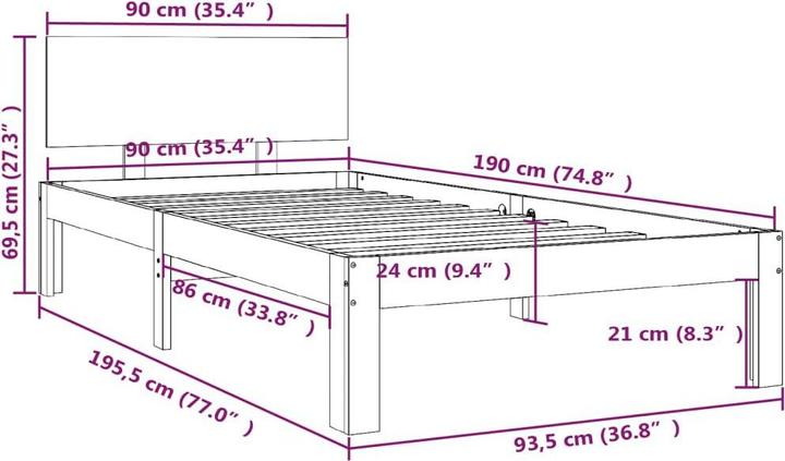 Immagine prodotto vidaXL Primula (90 x 190 cm)