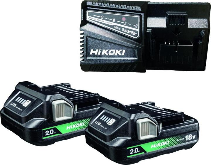 Hikoki Akku Set BSL1820M und UC18YSL 18V 2,0 Ah (18 V)