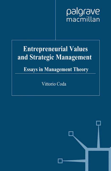 Actual product image Entrepreneurial Values and Strategic Management (Vittorio Coda, 2010)