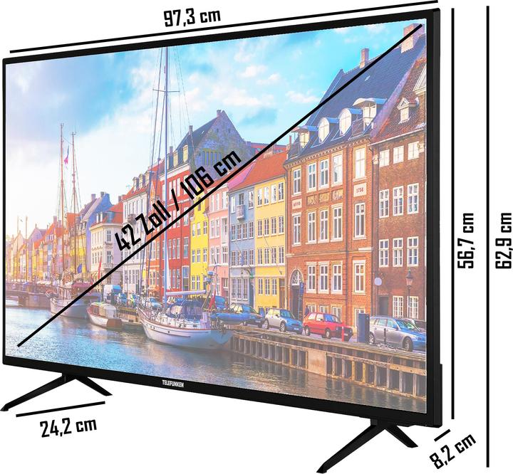 Actual product image Telefunken XF43K550 (42", LCD, LED, Full HD, 2022)