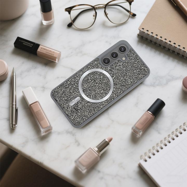 Produktbild Cadorabo Samsung Galaxy S25 Hülle kompatibel mit MagSafe Glitzer Case (Samsung Galaxy S25)