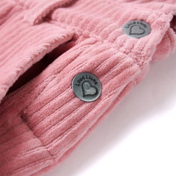 Immagine prodotto vidaXL Salopette da bambino in velluto a coste rosa chiaro 104,Materiale: 58 % cotone (104)