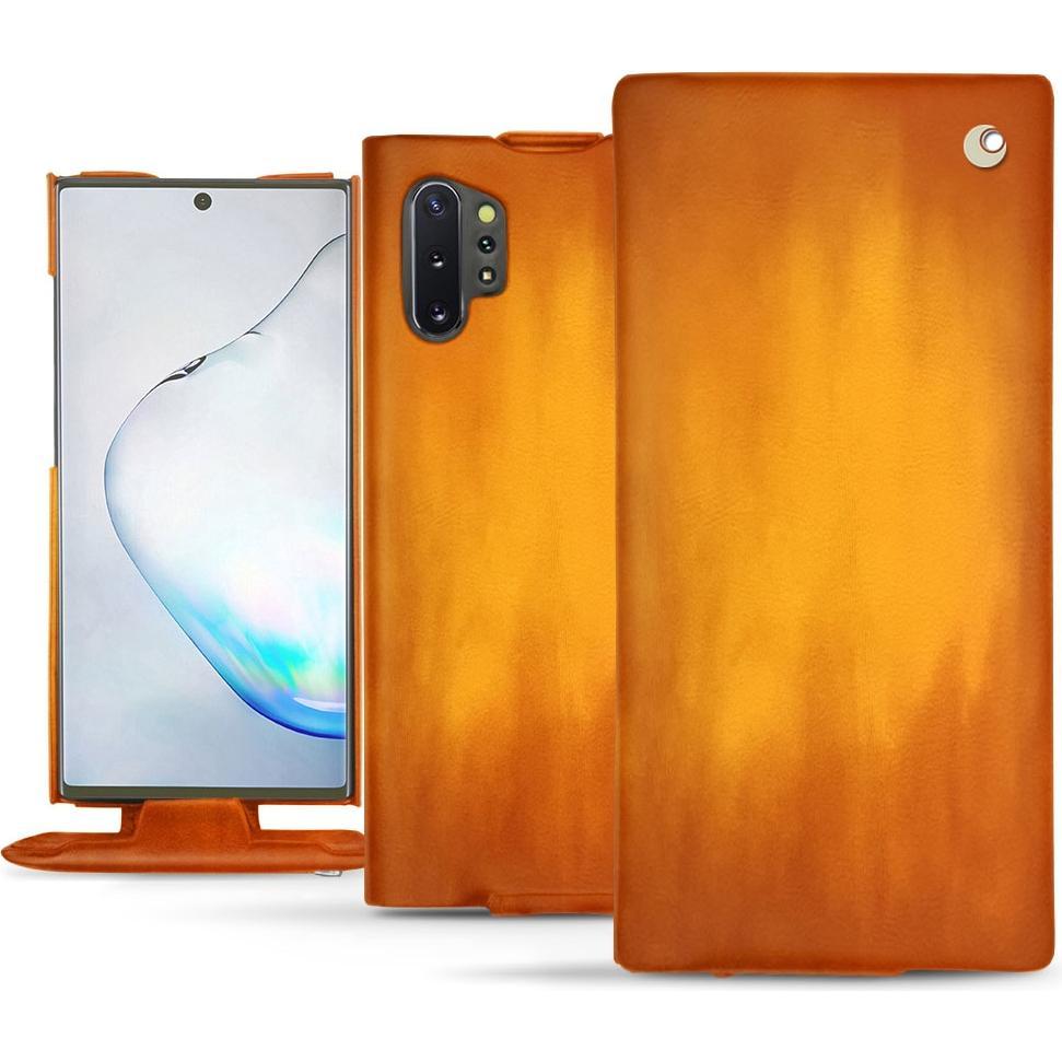 Noreve Lederschutzhülle vertikal (Samsung Galaxy Note 10+), Smartphone Hülle, Orange