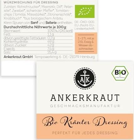 Actual product image Ankerkraut Gewürze Organic salad spice garden herbs 80 g (80 g)