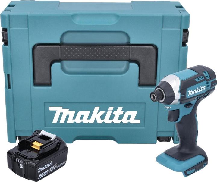 Actual product image Makita DTD 152 F1J 18V Li-ion Cordless Impact Driver + Makpac Case + 1 x Battery BL 1830 3,0 Ah - wi (Rechargeable battery operated)