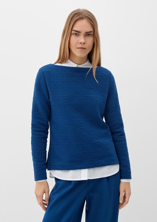 Produktbild s.Oliver Sweatshirt Sweatshirt mit Musterstruktur (46)