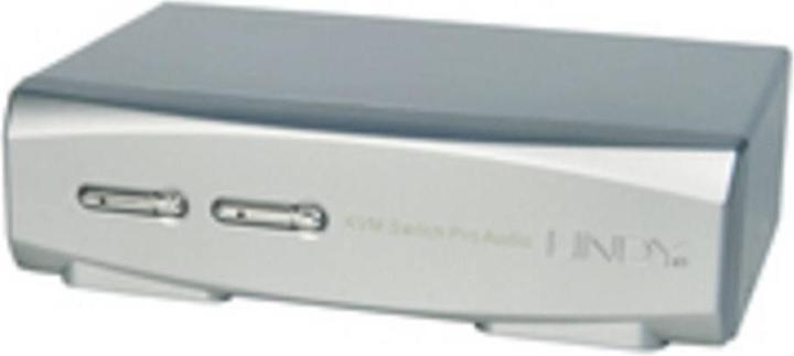 Actual product image Lindy 2 Port DisplayPort 1.2 KVM Switch Pro Audio USB 2.0