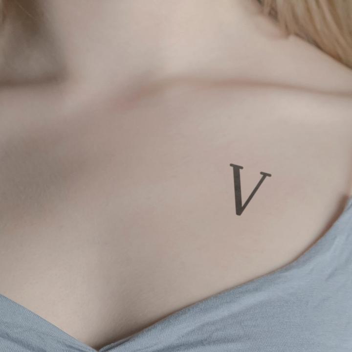 Actual product image minink Temporary tattoo - Big V