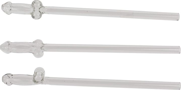 Actual product image NoBraPro Glass Drinking Straw Willy (4 x)
