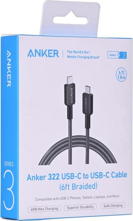 Immagine prodotto Anker USB C – USB-C (1.80 m, USB 2.0, 60 W)