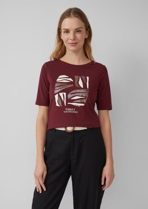 Produktbild S.Oliver T-Shirt Jersey-T-Shirt im Slim Fit mit Frontprint (40)