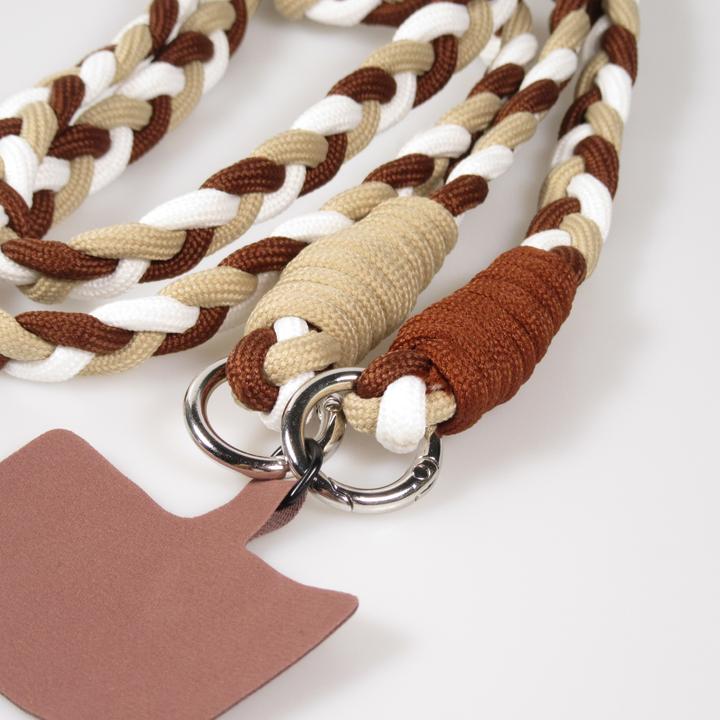 Image du produit PhoneLook Lanière universelle pour smartphone cordon tressé tricolore en tissu élastique