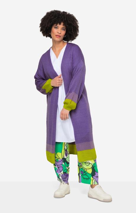 Actual product image Angel of Style Long Colorful Cardigan with Open Front and Balloon Sleeves (48)