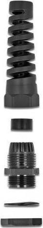 Actual product image Delock Cable gland with strain relief PG7 black (Cable conduit)