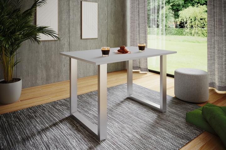 Produktbild VCM Holz Esstisch Xona U Silber (140 x 80 x 76 cm)