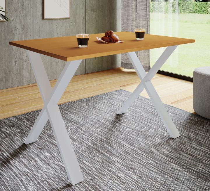 Produktbild VCM Holz Esstisch Xona X Silber (110 x 80 x 76 cm)