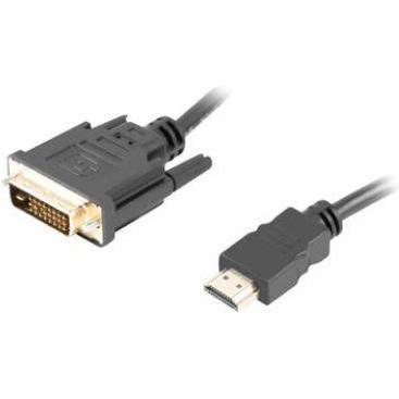 Lanberg CA-HDDV-20CU-0030-BK Videokabel-Adapter 3 m HDMI Typ A (Standard) DVI-D Schwarz (3 m, HDMI), Video Kabel