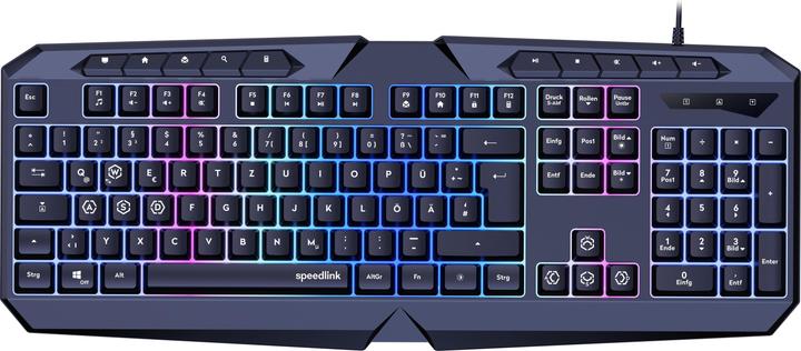 Speedlink Clavier de jeu LUDICIUM RGB Rainbow, noir (DE, Filaire)