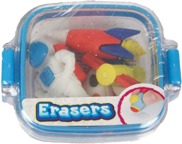 Toi-Toys Radiergummi-Mini-Set in Glitzerbox - Meerjungfrau, 5-tlg.