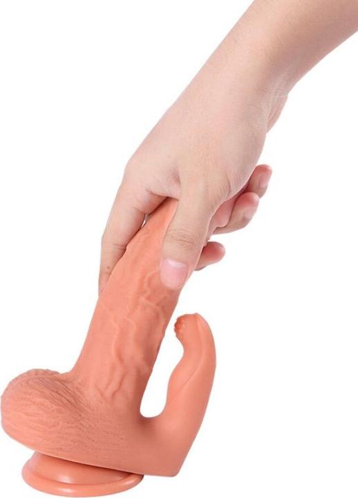 Produktbild Shequ - Hayden Dildo Und Klitorisstimulator Mit Vibration Und Fernbedienung 16 cm