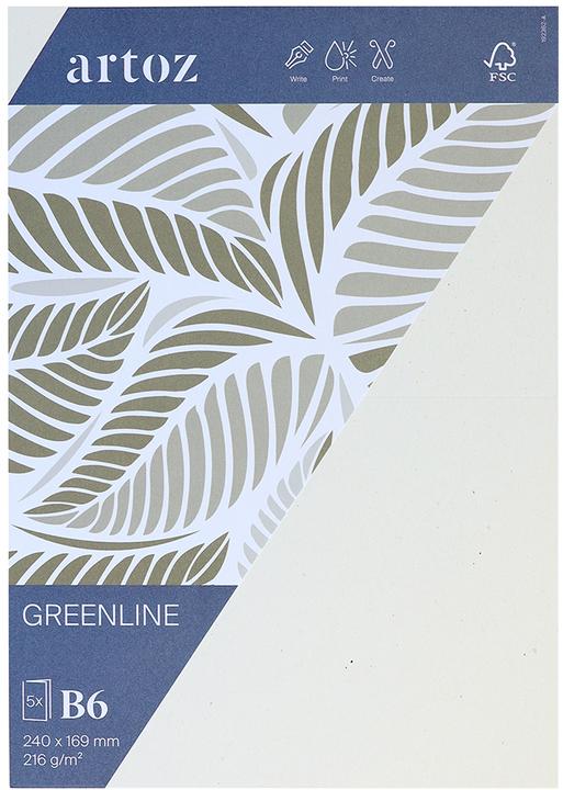 Image du produit Artoz Green Line Pkg 5 cartes B6 tort. (B6, 216 g/m²)