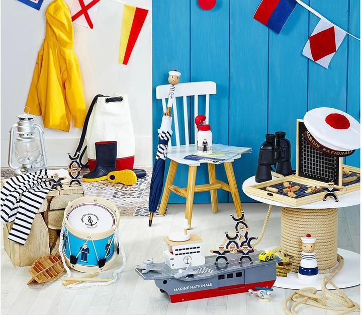 Actual product image Vilac Aircraft carrier + accessories - Marine national