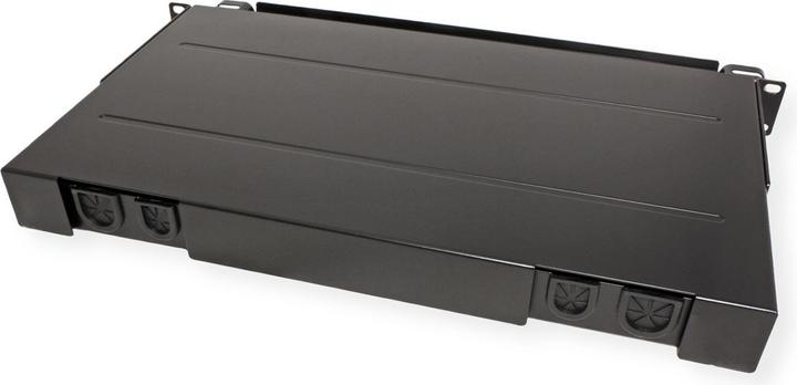 Produktbild Roline 48,30cm (19")-LWL-Gehäuse leer, 1 HE, 12x SC-Simplex oder LC-Duplex, schwarz