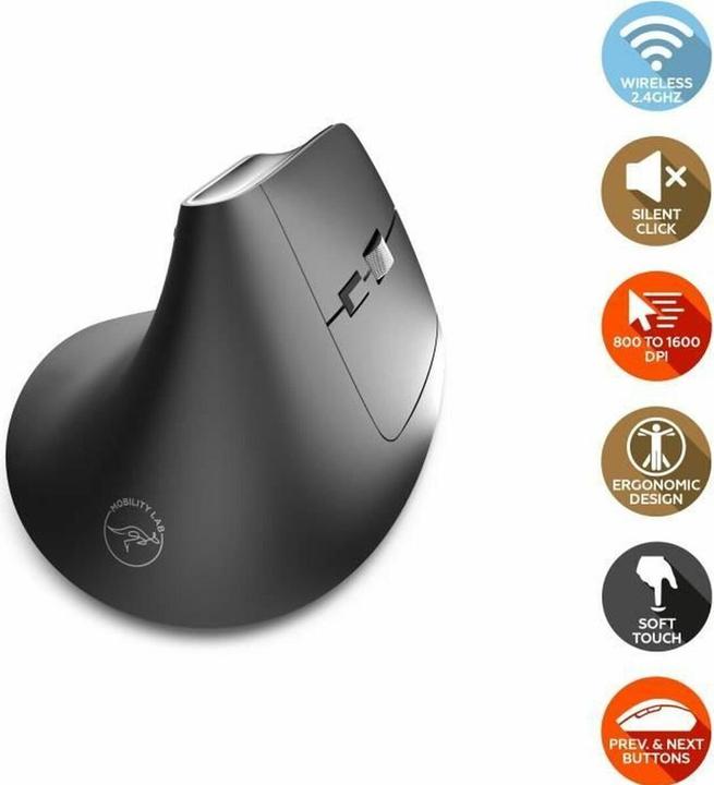 Immagine prodotto Mobility Lab Souris sans fil ergonomico Premium (Noir) (Senza fili)