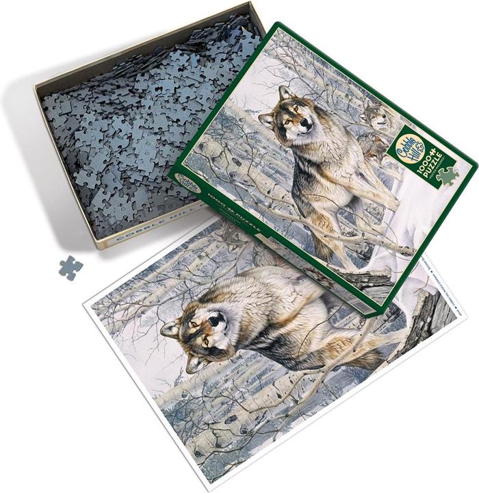 Actual product image Cobble Hill Wolf in the winter forest 1000 parts (1000 pieces)