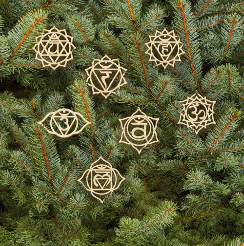 Produktbild PranaHaus Baumschmuck „Chakra“ 7er Set
