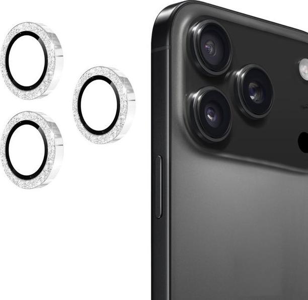 Produktbild Enkay Glitter Metall Kamera Ring (1 Stk., Apple iPhone 17 Pro, Apple iPhone 17 Pro Max)