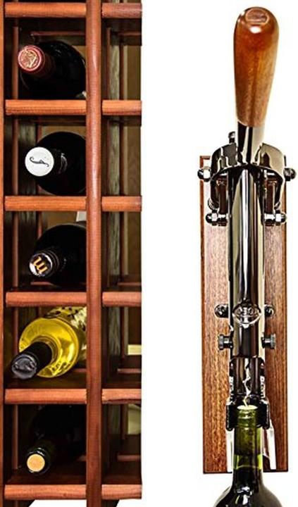 Actual product image Wandkorkenzieher mit Holzhalterung (Corkscrew)