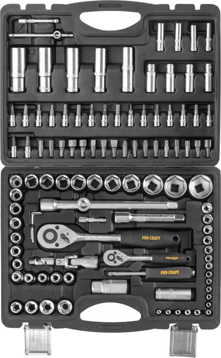 Produktbild Procraft WS108/72 Steckschlüssel Set 108 tlg. 1/4" / 1/2" Ratsche / Schlüssel / Stecknuss / Bits +