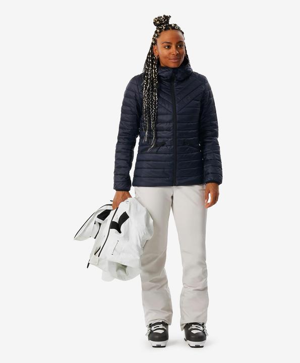 Actual product image Wedze Women's ski jacket down jacket light and warm - 500 blue/black (L)