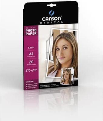 Canson Papier photo Ultimate Satin A4 240G Blanc (270 g/m², 21 x 29,7 cm, 20 pcs)