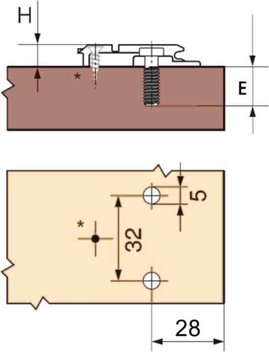 Immagine prodotto Blum Basette a croce CLIP montaggio ad angolo (1 pz.)