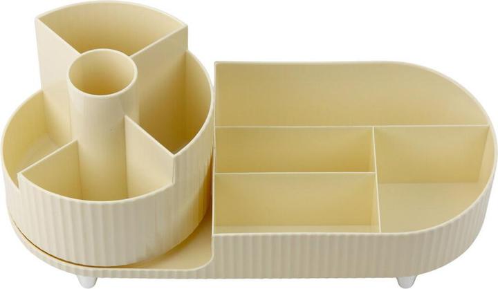 Actual product image [n]fibrecare Multifunktionaler Organizer für Kosmetik, drehbar, geräumig, beige