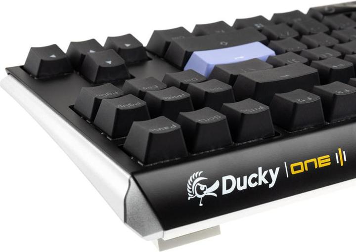 Actual product image Ducky One 3 Classic Black/White TKL Gaming Keyboard, RGB LED - MX-Black (US) (US, Cable)