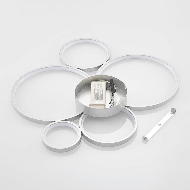 Produktbild Lindby Jorven LED-Deckenlampe, 5 Kreise, dimmbar (5800 lm)