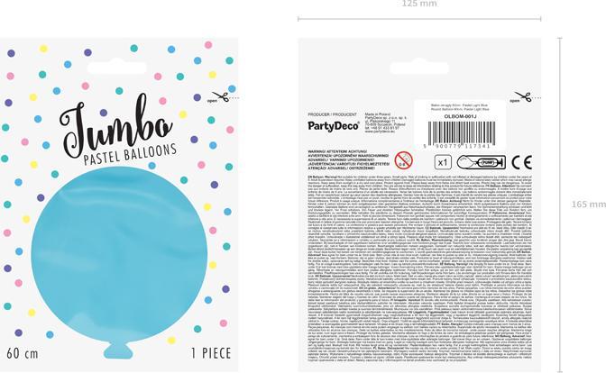 Produktbild Partydeco Ballon 60cm Blau (1x)